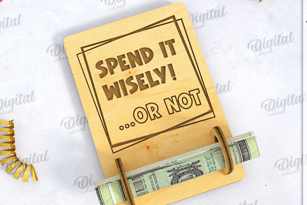 Intra απο ξύλο plywood 3mm-4mm πάχος 3D Money Holder Cut  Δίασταση 30x20 cm INTRAFABR-121433213