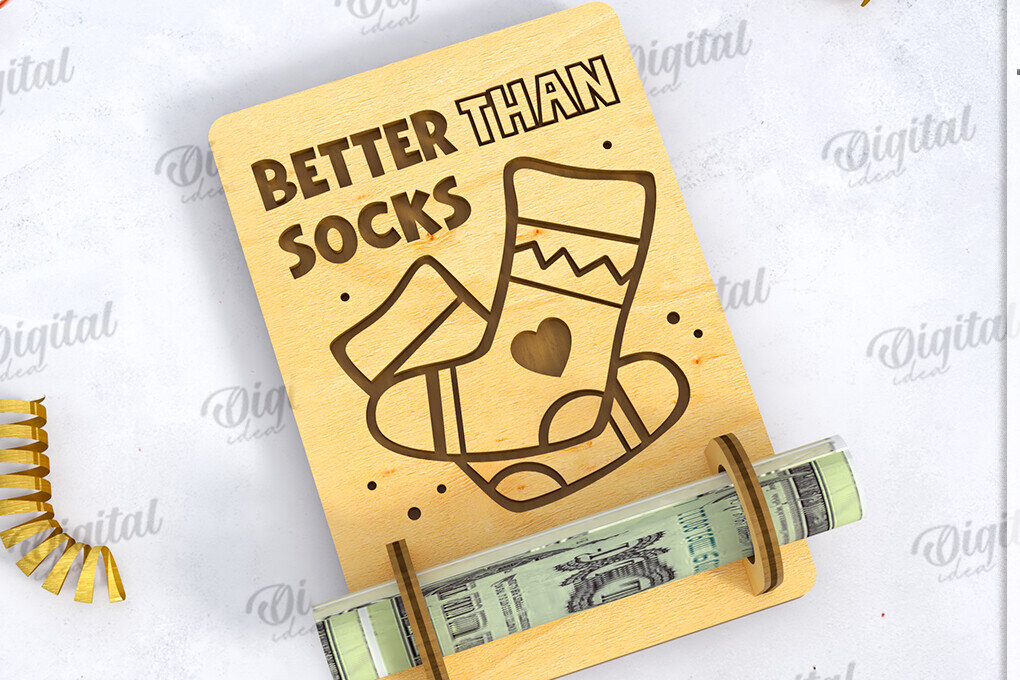 Intra απο ξύλο plywood 3mm-4mm πάχος 3D Money Holder Cut  Δίασταση 30x20 cm INTRAFABR-121433422