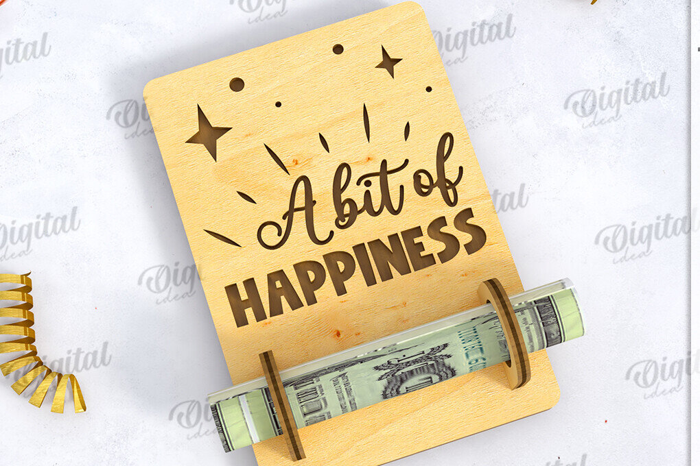 Intra απο ξύλο plywood 3mm-4mm πάχος 3D Money Holder Cut  Δίασταση 30x20 cm INTRAFABR-121433595