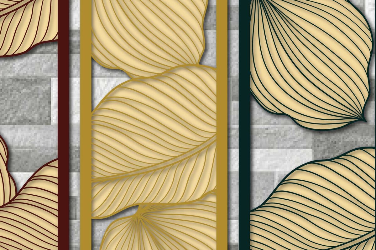 Intra απο ξύλο plywood 3mm-4mm πάχος διακόσμησης τοίχου με πάνελ 3D Monstera Δίασταση 40x40 cm INTRAFABR-71056720