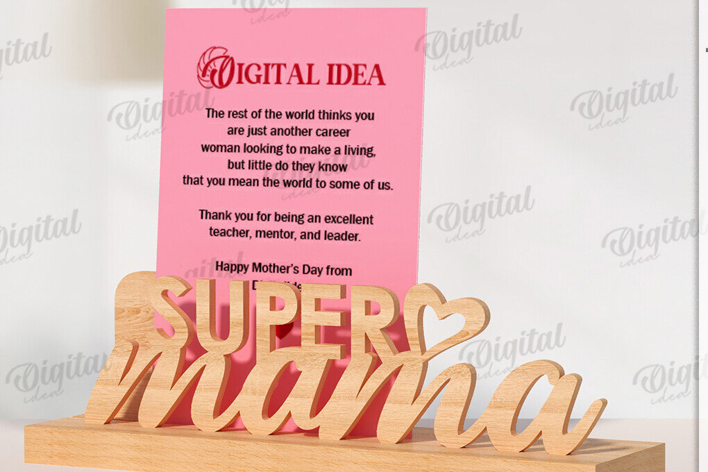 Intra απο ξύλο plywood 3mm-4mm πάχος Τρισδιάστατη θήκη κάρτας για τη γιορτή της μητέρας Δίασταση 30x20 cm INTRAFABR-118736040