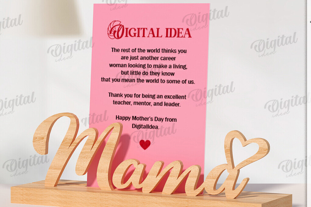 Intra απο ξύλο plywood 3mm-4mm πάχος Τρισδιάστατη θήκη κάρτας για τη γιορτή της μητέρας Δίασταση 30x20 cm INTRAFABR-118736088