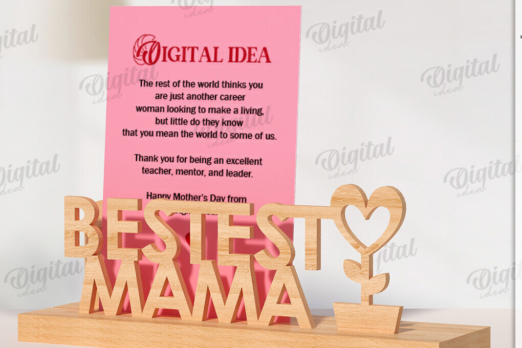 Intra απο ξύλο plywood 3mm-4mm πάχος Τρισδιάστατη θήκη κάρτας για τη γιορτή της μητέρας Δίασταση 30x20 cm INTRAFABR-118736109