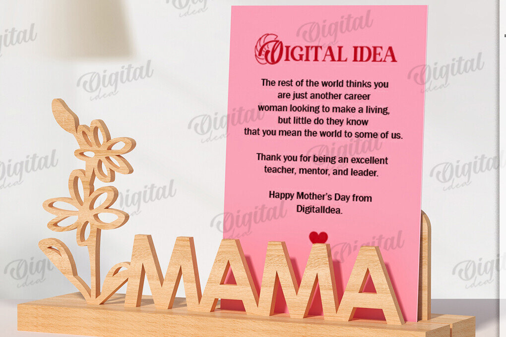 Intra απο ξύλο plywood 3mm-4mm πάχος Τρισδιάστατη θήκη κάρτας για τη γιορτή της μητέρας Δίασταση 30x20 cm INTRAFABR-118736278