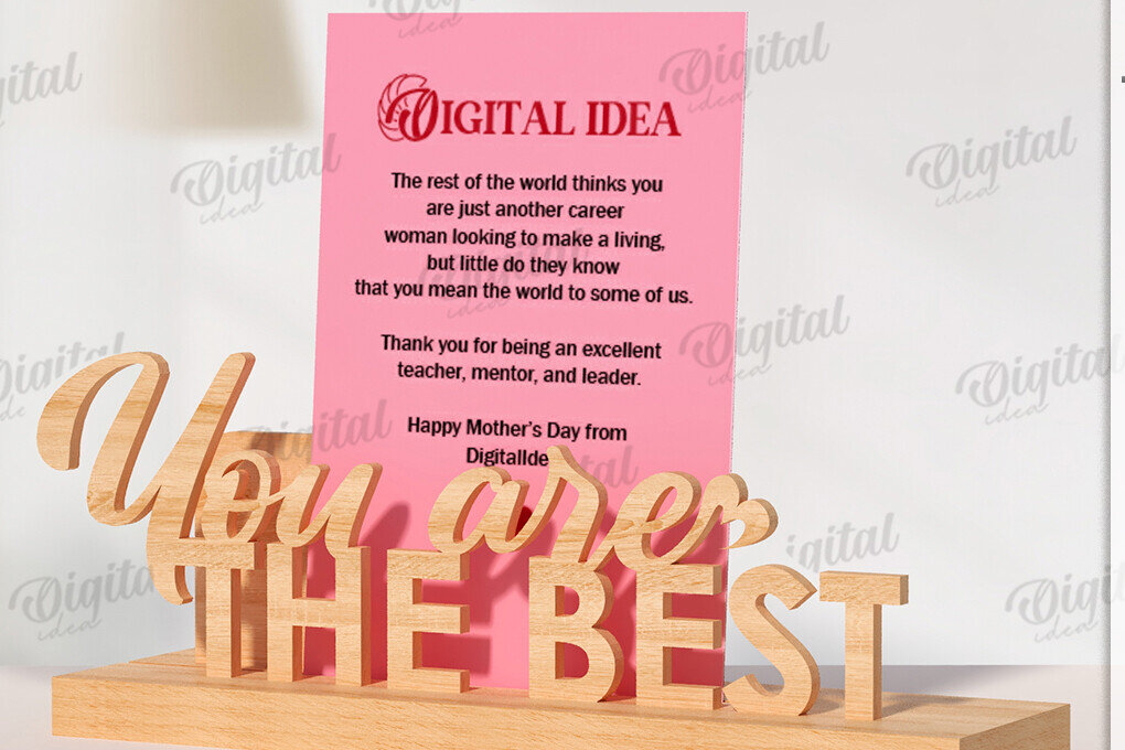 Intra απο ξύλο plywood 3mm-4mm πάχος Τρισδιάστατη θήκη κάρτας για τη γιορτή της μητέρας Δίασταση 30x20 cm INTRAFABR-118736296