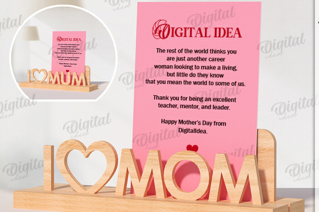 Intra απο ξύλο plywood 3mm-4mm πάχος Τρισδιάστατη θήκη κάρτας για τη γιορτή της μητέρας Δίασταση 30x20 cm INTRAFABR-118736024