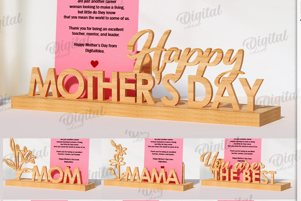 Intra απο ξύλο plywood 3mm-4mm πάχος Τρισδιάστατες θήκες για κάρτα για τη γιορτή της μητέρας Δίασταση 30x20 cm INTRAFABR-118835263