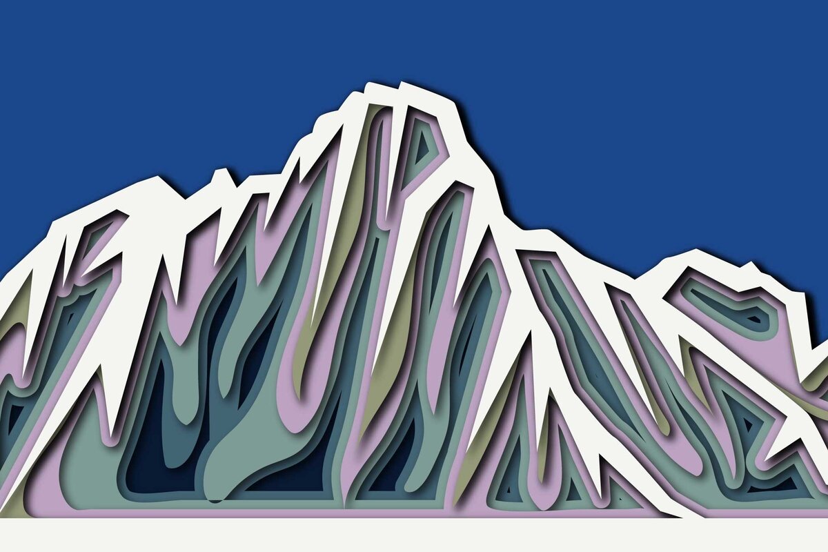 Σετ των 3 Intra απο ξύλο plywood 3mm-4mm πάχος 3D Mountain-Cricut -CNC Δίασταση 15x15 cm INTRAFABR-72571391