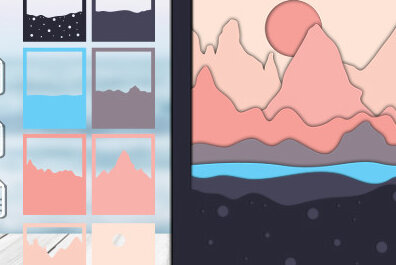 Σετ των 2 Intra απο ξύλο plywood 3mm-4mm πάχος 3d Mountain Shadow Box Δίασταση 25x25 cm INTRAFABR-59199328