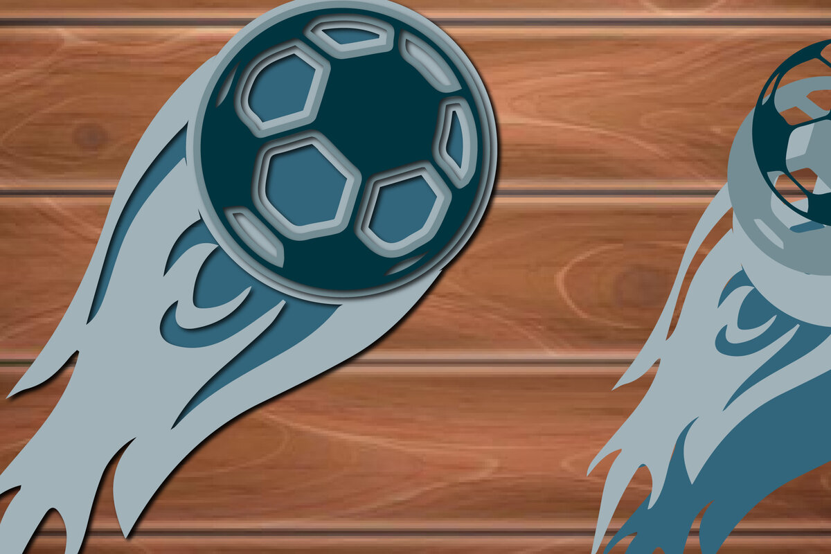 Σετ των 2 Intra απο ξύλο plywood 3mm-4mm πάχος Τρισδιάστατη κοπή χαρτιού ποδοσφαίρου πολλαπλών στρώσεων Δίασταση 15x15 cm INTRAFABR-17127993