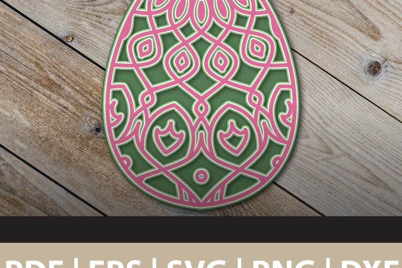 Intra απο ξύλο plywood 3mm-4mm πάχος 3D Multi Layered Egg Mandala Δίασταση 30x30 cm INTRAFABR-26118856