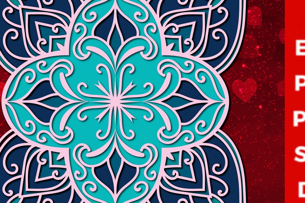 Intra απο ξύλο plywood 3mm-4mm πάχος 3d Πολυεπίπεδο περικοπής Mandala Δίασταση 30x30 cm INTRAFABR-23141590