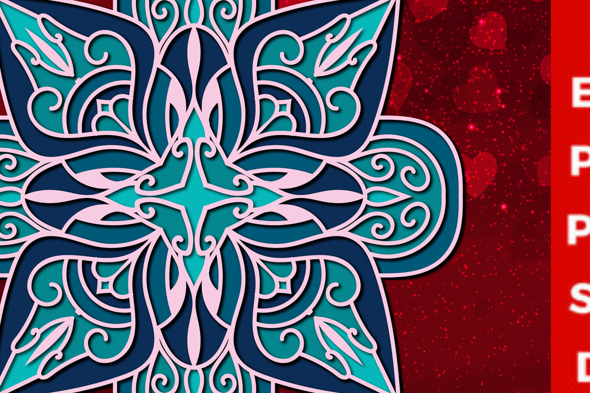 Intra απο ξύλο plywood 3mm-4mm πάχος 3d Πολυεπίπεδο περικοπής Mandala Δίασταση 30x30 cm INTRAFABR-23142242