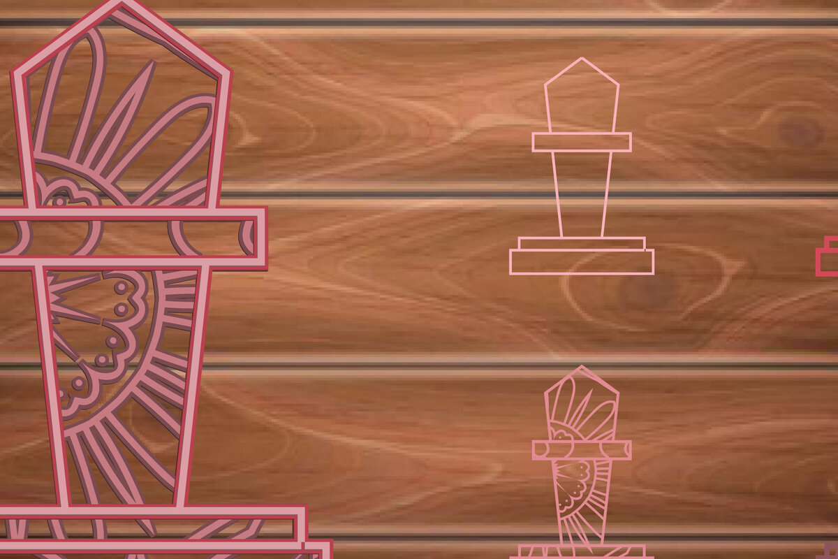 Σετ των 2 Intra απο ξύλο plywood 3mm-4mm πάχος 3D MultiLayer Halloween Cut Δίασταση 15x15 cm INTRAFABR-14426574