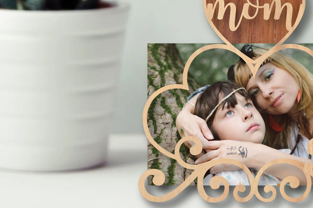 Intra απο ξύλο plywood 3mm-4mm πάχος 3D Multilayer Photo Mom Δίασταση 20x30 cm INTRAFABR-25820460