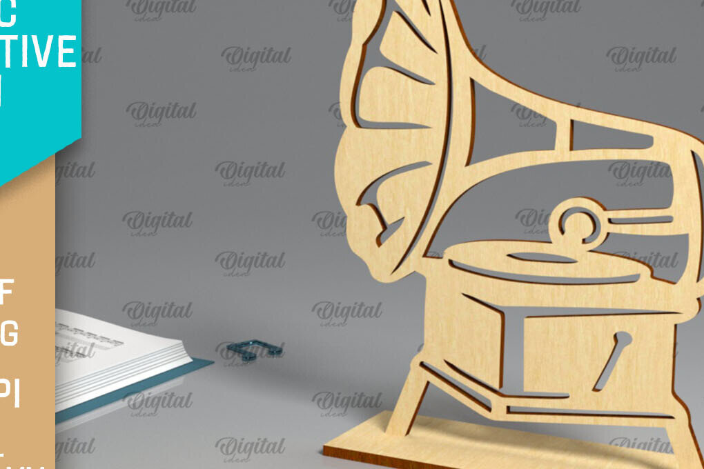 Σετ των 2 Intra απο ξύλο plywood 3mm-4mm πάχος Τρισδιάστατη μουσική διακοσμητική πινακίδα κοπής με λέιζερ Δίασταση 30x20 cm INTRAFABR-96139832