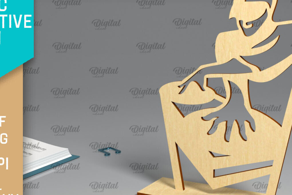 Intra απο ξύλο plywood 3mm-4mm πάχος Τρισδιάστατη μουσική διακοσμητική πινακίδα κοπής με λέιζερ Δίασταση 30x20 cm INTRAFABR-96139668