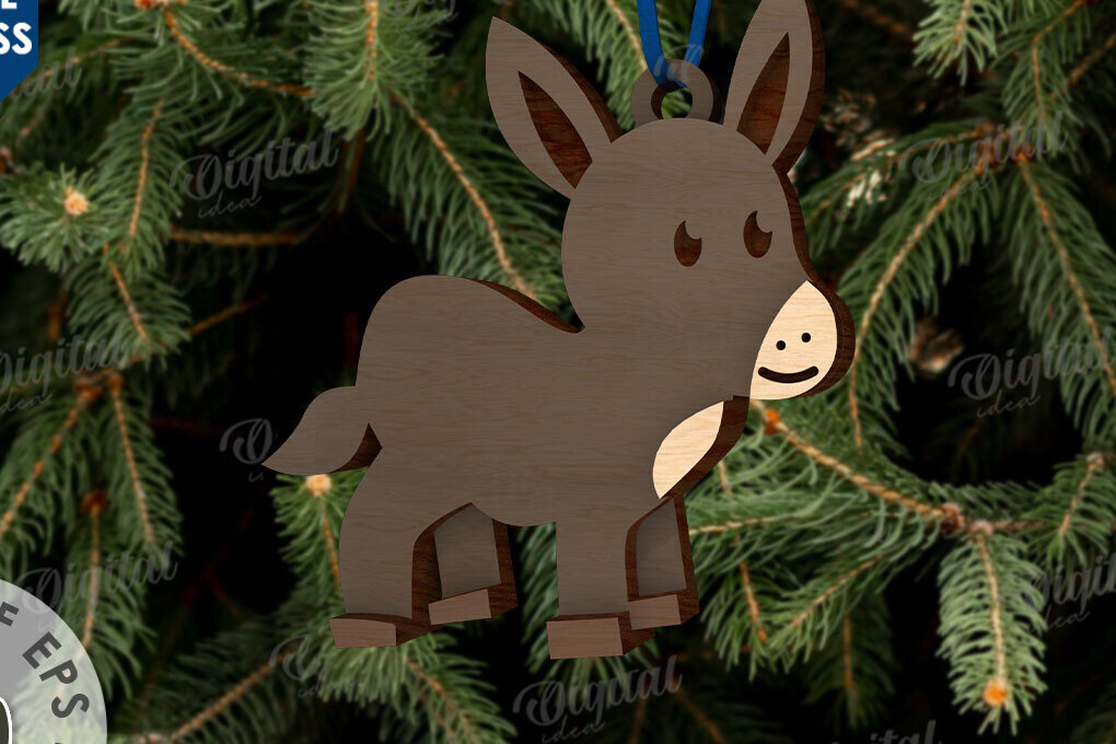 Σετ των 3 Intra απο ξύλο plywood 3mm-4mm πάχος Σχέδιο κοπής με λέιζερ τρισδιάστατο στολίδι της Γέννησης Δίασταση 8x8 cm INTRAFABR-110762950