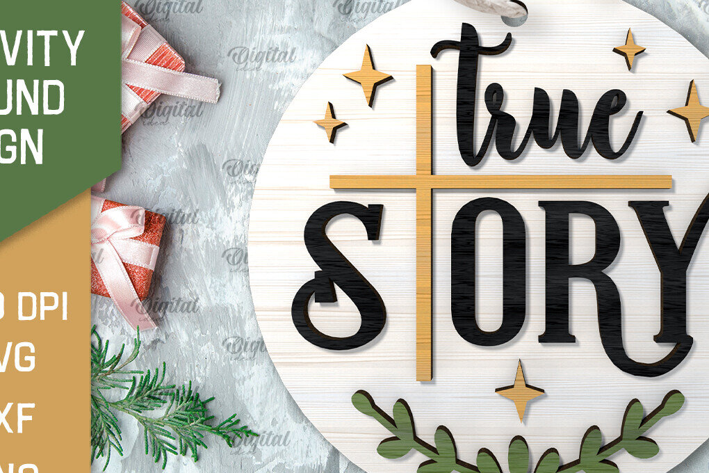 Intra απο ξύλο plywood 3mm-4mm πάχος Σχέδιο κοπής με λέιζερ τρισδιάστατο στρογγυλό σημάδι της Γέννησης Δίασταση 30x20 cm INTRAFABR-107029892