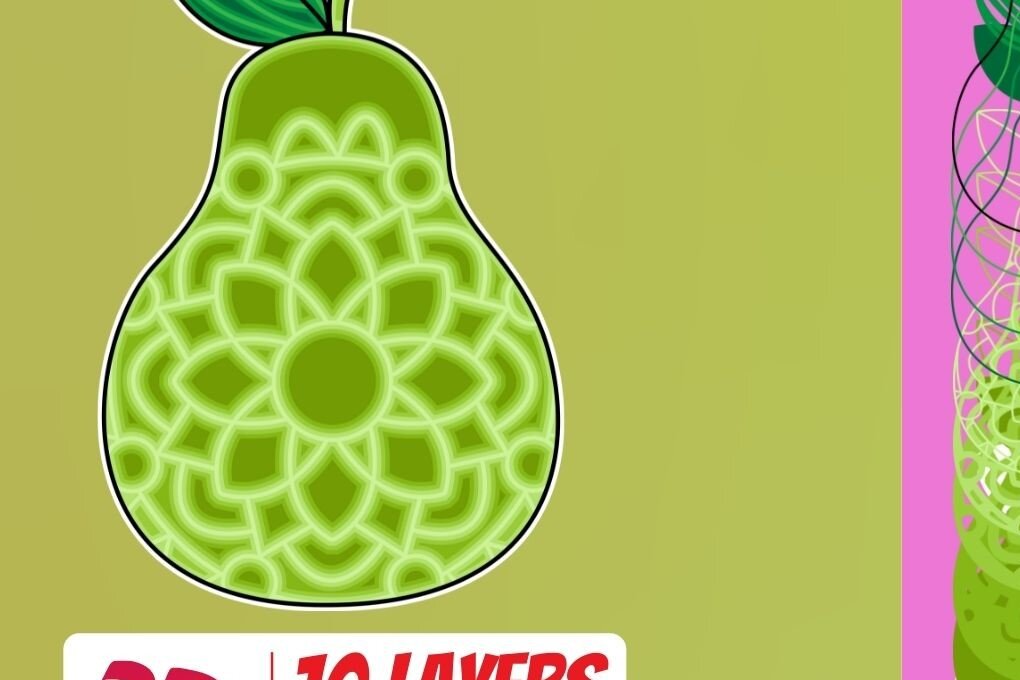 Intra απο ξύλο plywood 3mm-4mm πάχος 3D Pear Cut Δίασταση 30x20 cm INTRAFABR-17904075