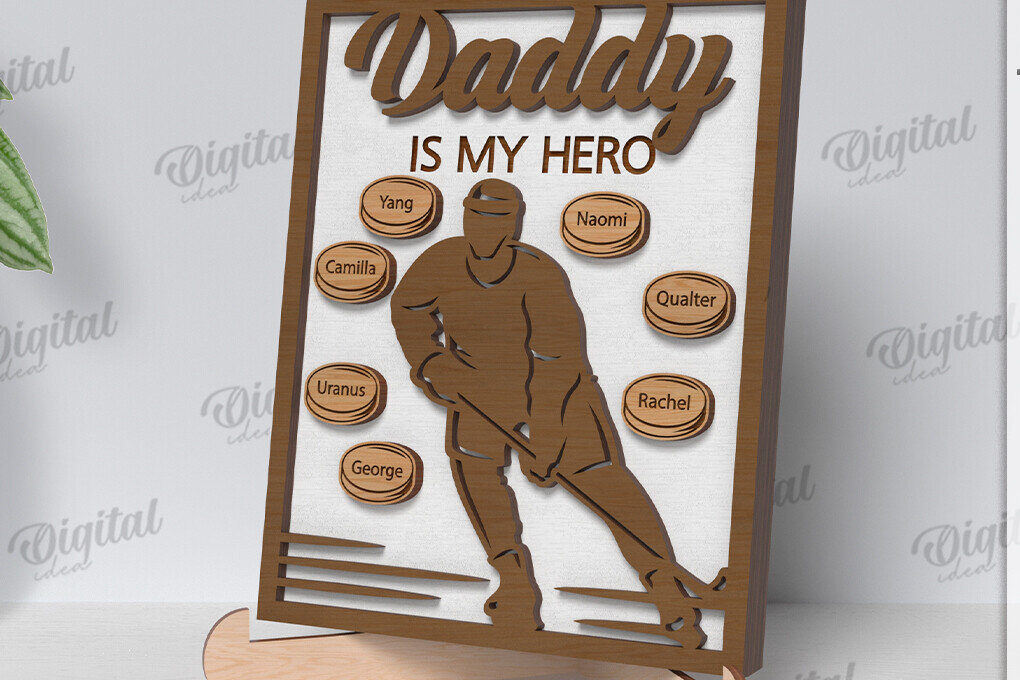 Intra απο ξύλο plywood 3mm-4mm πάχος Τρισδιάστατο εξατομικευμένο σημάδι της γιορτής του πατέρα Δίασταση 30x20 cm INTRAFABR-119615864