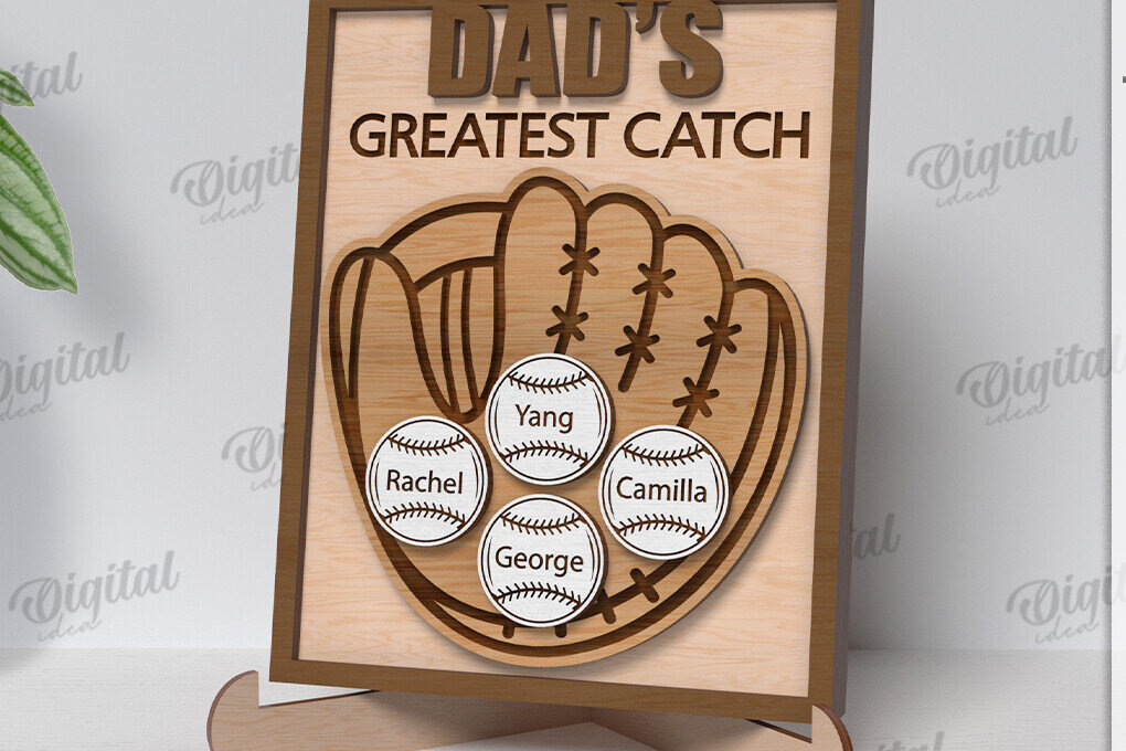 Intra απο ξύλο plywood 3mm-4mm πάχος Τρισδιάστατο εξατομικευμένο σημάδι της γιορτής του πατέρα Δίασταση 30x20 cm INTRAFABR-119615514