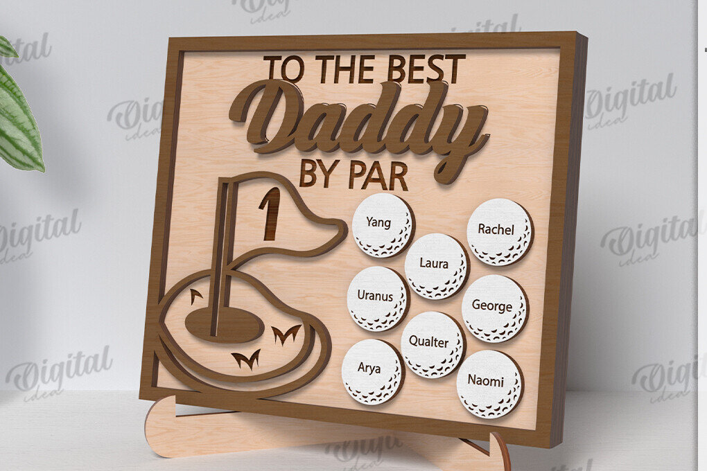 Intra απο ξύλο plywood 3mm-4mm πάχος Τρισδιάστατο εξατομικευμένο σημάδι της γιορτής του πατέρα Δίασταση 30x20 cm INTRAFABR-119615616