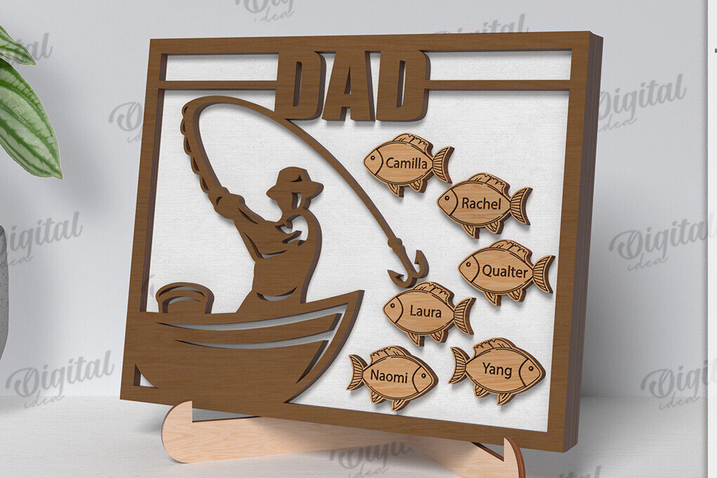 Intra απο ξύλο plywood 3mm-4mm πάχος Τρισδιάστατο εξατομικευμένο σημάδι της γιορτής του πατέρα Δίασταση 30x20 cm INTRAFABR-119615715