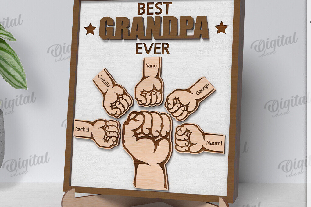 Intra απο ξύλο plywood 3mm-4mm πάχος Τρισδιάστατο εξατομικευμένο σημάδι της γιορτής του πατέρα Δίασταση 30x20 cm INTRAFABR-119615771