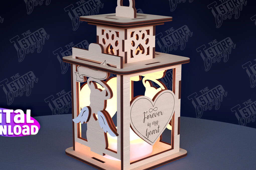 Σετ των 2 Intra απο ξύλο plywood 3mm-4mm πάχος φαναριού 3D Memorial Pet Δίασταση 15x15 cm INTRAFABR-95351267