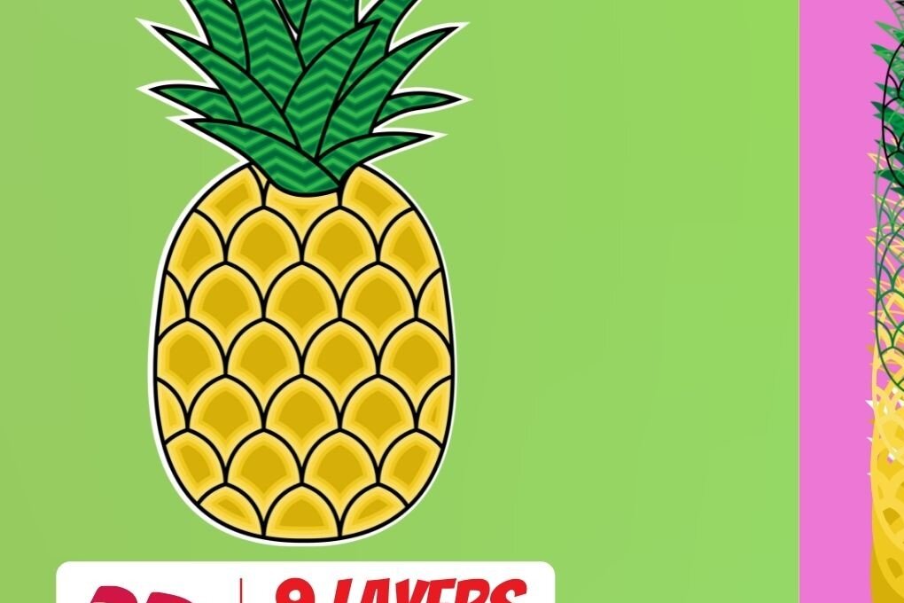 Intra απο ξύλο plywood 3mm-4mm πάχος αποκοπής 3D Pineapple Δίασταση 30x20 cm INTRAFABR-17904158