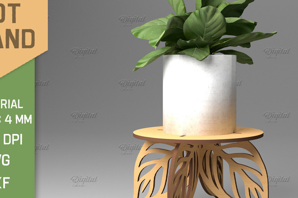 Intra απο ξύλο plywood 3mm-4mm πάχος Τρισδιάστατη . Στάντ λουλουδιών Δίασταση 30x20 cm INTRAFABR-85914776