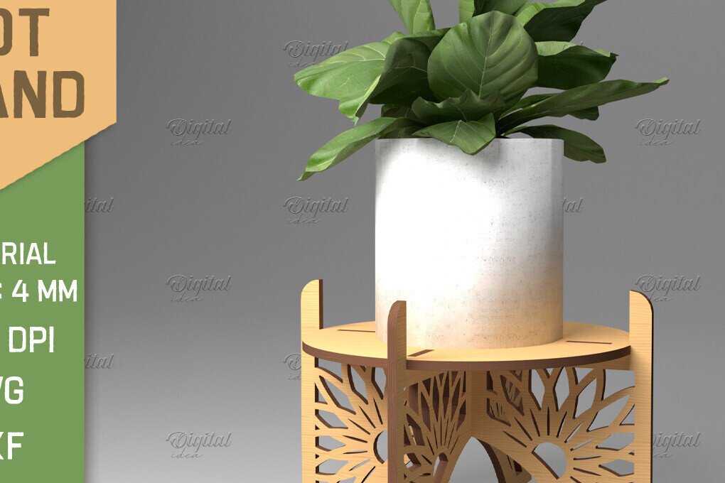 Intra απο ξύλο plywood 3mm-4mm πάχος Τρισδιάστατη . Στάντ λουλουδιών Δίασταση 30x20 cm INTRAFABR-85914356