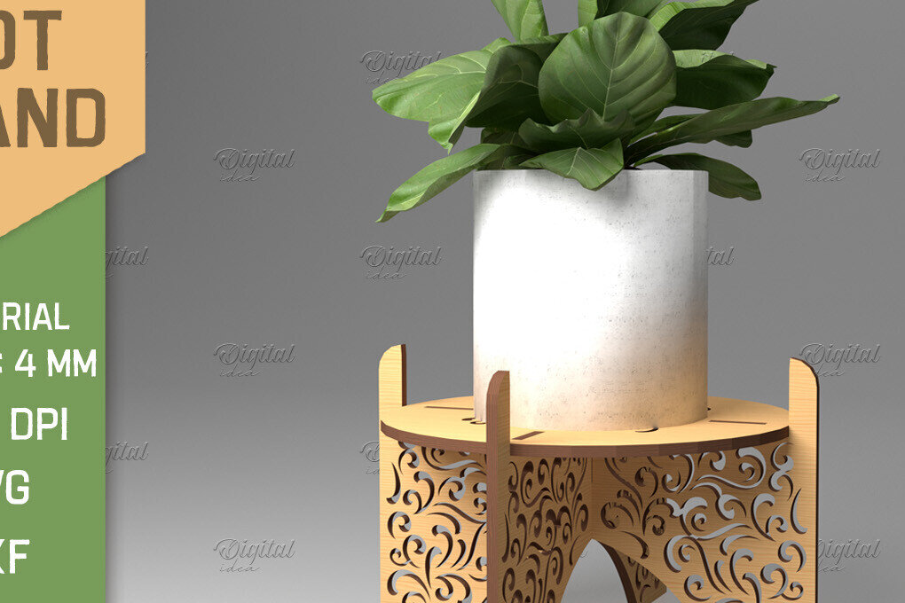 Intra απο ξύλο plywood 3mm-4mm πάχος Τρισδιάστατη . Στάντ λουλουδιών Δίασταση 30x20 cm INTRAFABR-85914670