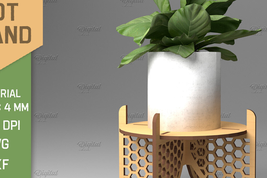 Intra απο ξύλο plywood 3mm-4mm πάχος Τρισδιάστατη . Στάντ λουλουδιών Δίασταση 30x20 cm INTRAFABR-85914235