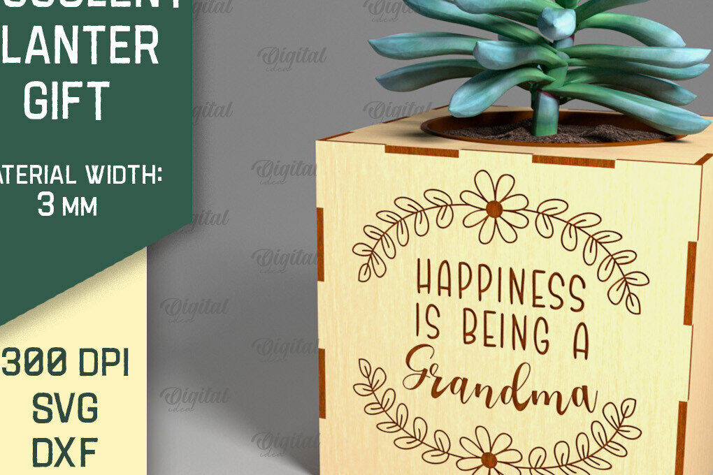 Intra απο ξύλο plywood 3mm-4mm πάχος 3D Plant Stand Δίασταση 30x20 cm INTRAFABR-92129196