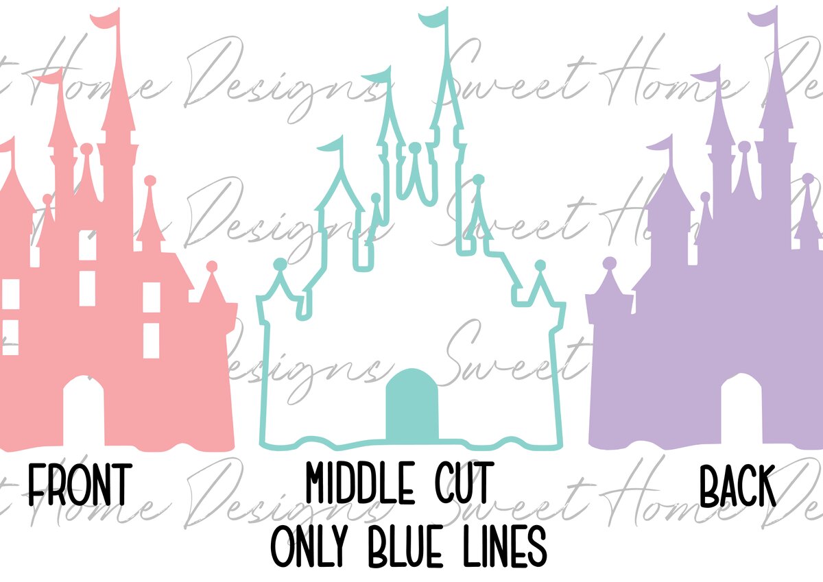 Intra απο ξύλο plywood 3mm-4mm πάχος 3d Princess Castle  Δίασταση 30x20 cm INTRAFABR-89658591