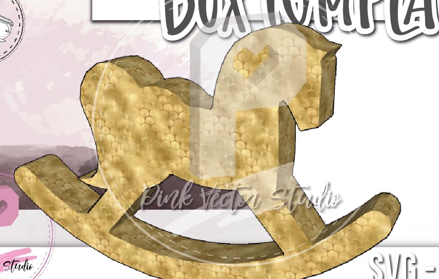 Σετ των 2 Intra απο ξύλο plywood 3mm-4mm πάχος τρισδιάστατο κουνιστό άλογο Δίασταση 15x15 cm INTRAFABR-28121997