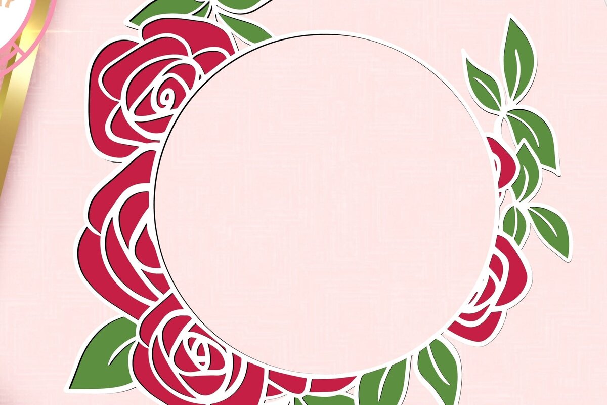 Intra απο ξύλο plywood 3mm-4mm πάχος 3D Rose Border Δίασταση 30x20 cm INTRAFABR-88688529