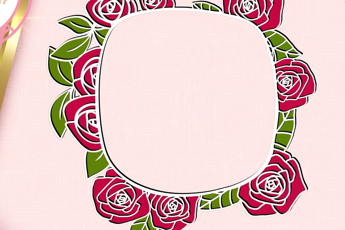 Intra απο ξύλο plywood 3mm-4mm πάχος 3D Rose Border Δίασταση 30x20 cm INTRAFABR-88688922