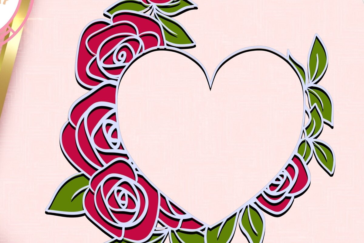 Intra απο ξύλο plywood 3mm-4mm πάχος 3D Rose Border Δίασταση 30x20 cm INTRAFABR-88688320