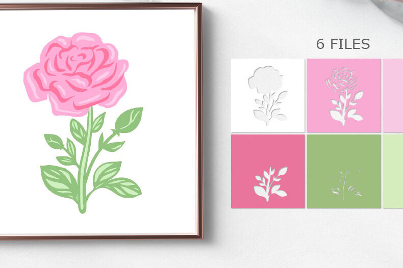 Intra απο ξύλο plywood 3mm-4mm πάχος Σχέδιο προτύπων 3D Rose / Roses Laye Δίασταση 30x20 cm INTRAFABR-118219111