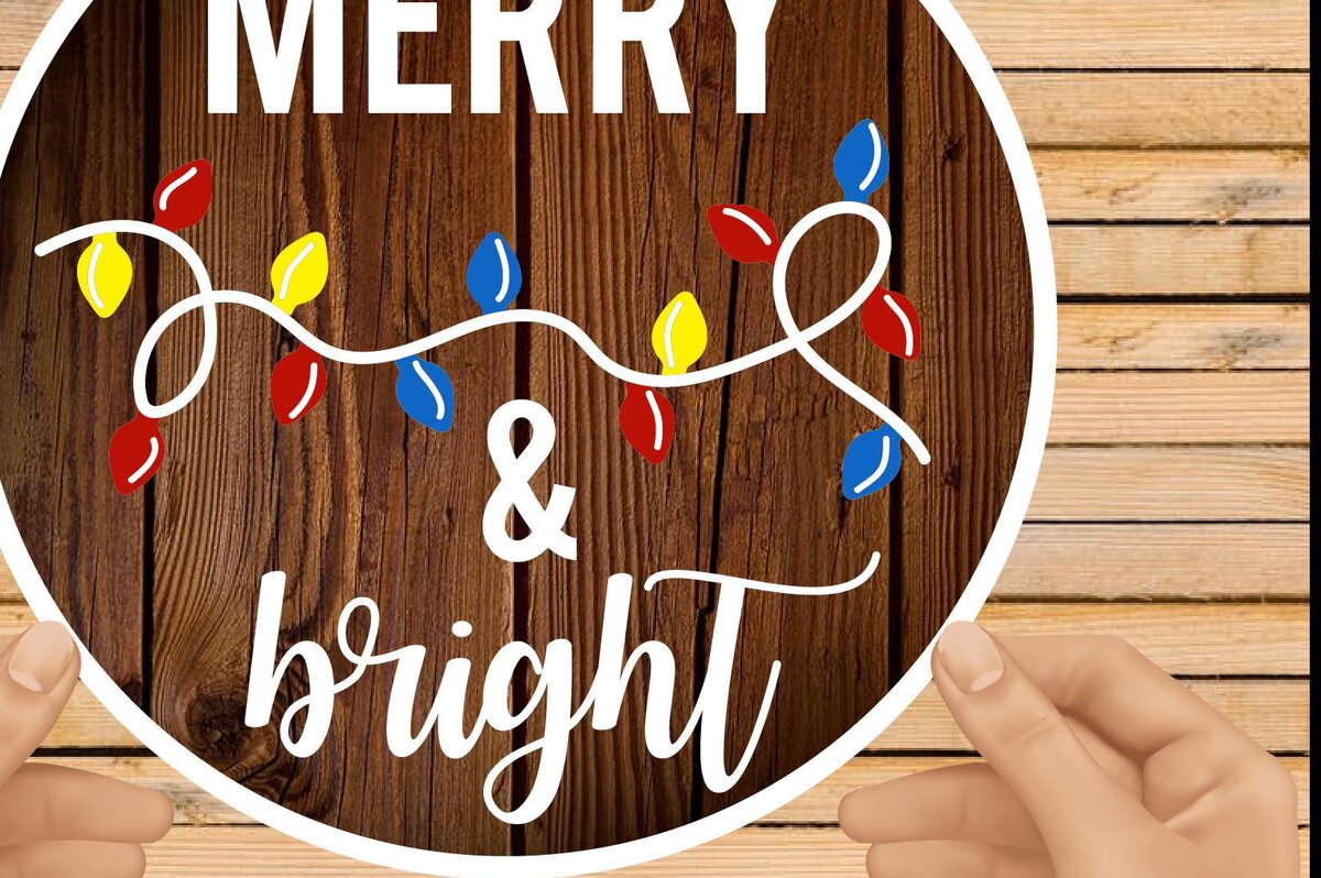 Σετ των 2 Intra απο ξύλο plywood 3mm-4mm πάχος 3D Round Christmas Welcome Wood Δίασταση 15x15 cm INTRAFABR-39107588