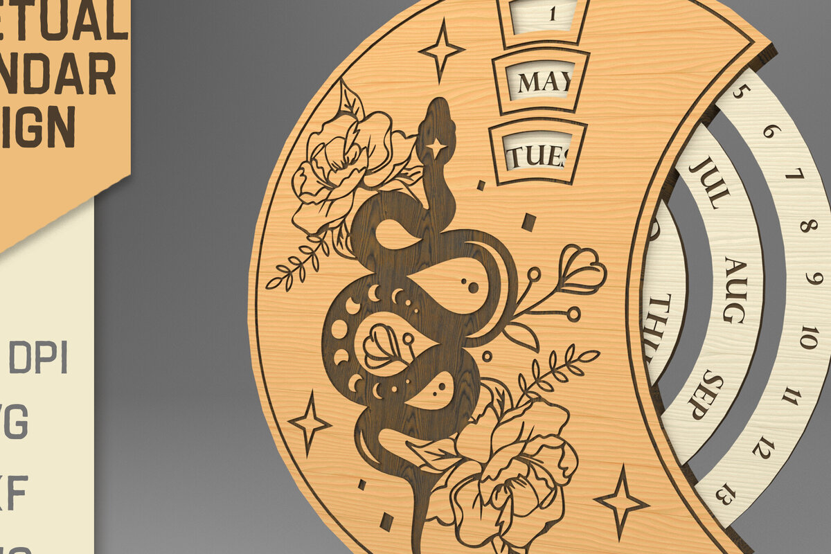 Intra απο ξύλο plywood 3mm-4mm πάχος τρισδιάστατο στρογγυλό διαρκές ημερολόγιο. Λουλούδι Δίασταση 30x20 cm INTRAFABR-82532777