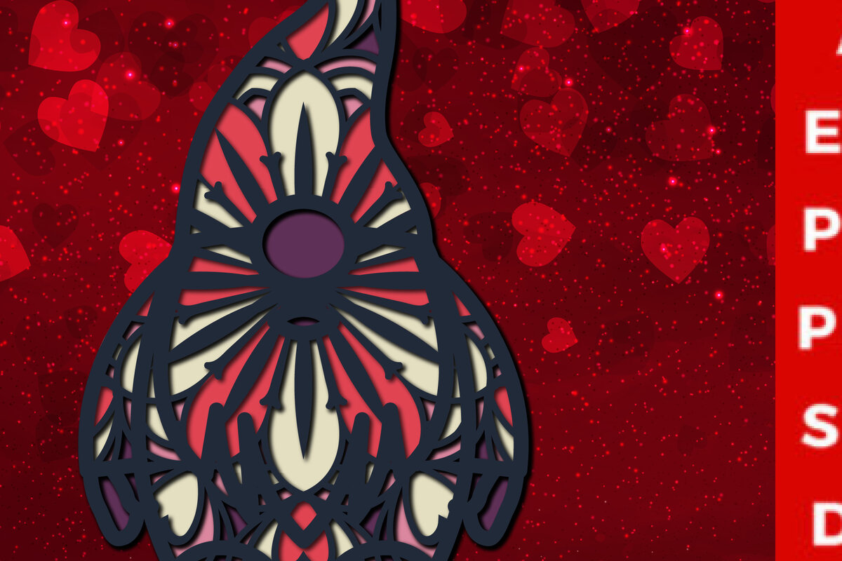 Σετ των 2 Intra απο ξύλο plywood 3mm-4mm πάχος 3D Santa Claus Valentine Multi-layer Δίασταση 30x30 cm INTRAFABR-23238619