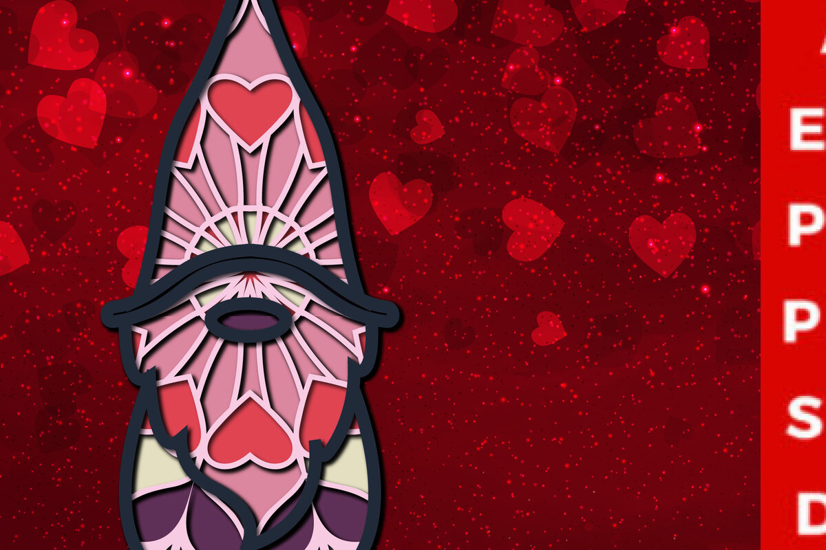 Intra απο ξύλο plywood 3mm-4mm πάχος 3D Santa Claus Valentine Multi-layer Δίασταση 30x30 cm INTRAFABR-23239220