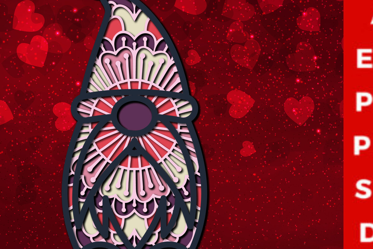 Σετ των 2 Intra απο ξύλο plywood 3mm-4mm πάχος 3D Santa Claus Valentine Multi-layer Δίασταση 30x30 cm INTRAFABR-23239574