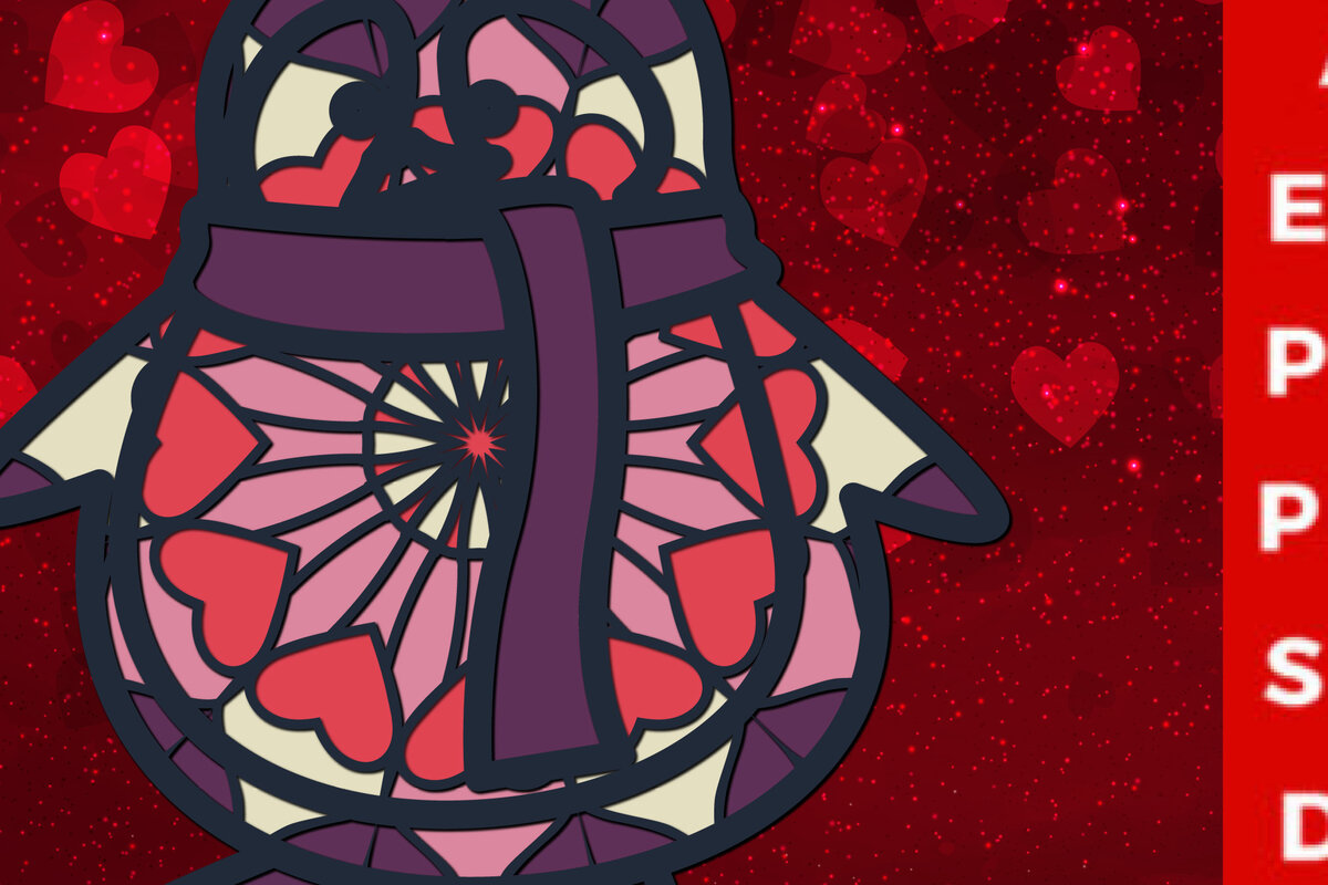 Intra απο ξύλο plywood 3mm-4mm πάχος 3D Santa Claus Valentine Multi-layer Δίασταση 30x30 cm INTRAFABR-23237973