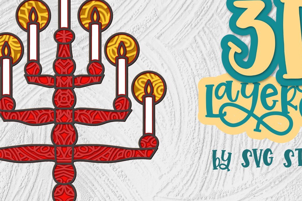 Intra απο ξύλο plywood 3mm-4mm πάχος Χριστουγεννιάτικο σχέδιο τρισδιάστατων σκανδιναβικών κεριών Δίασταση 30x20 cm INTRAFABR-36496077