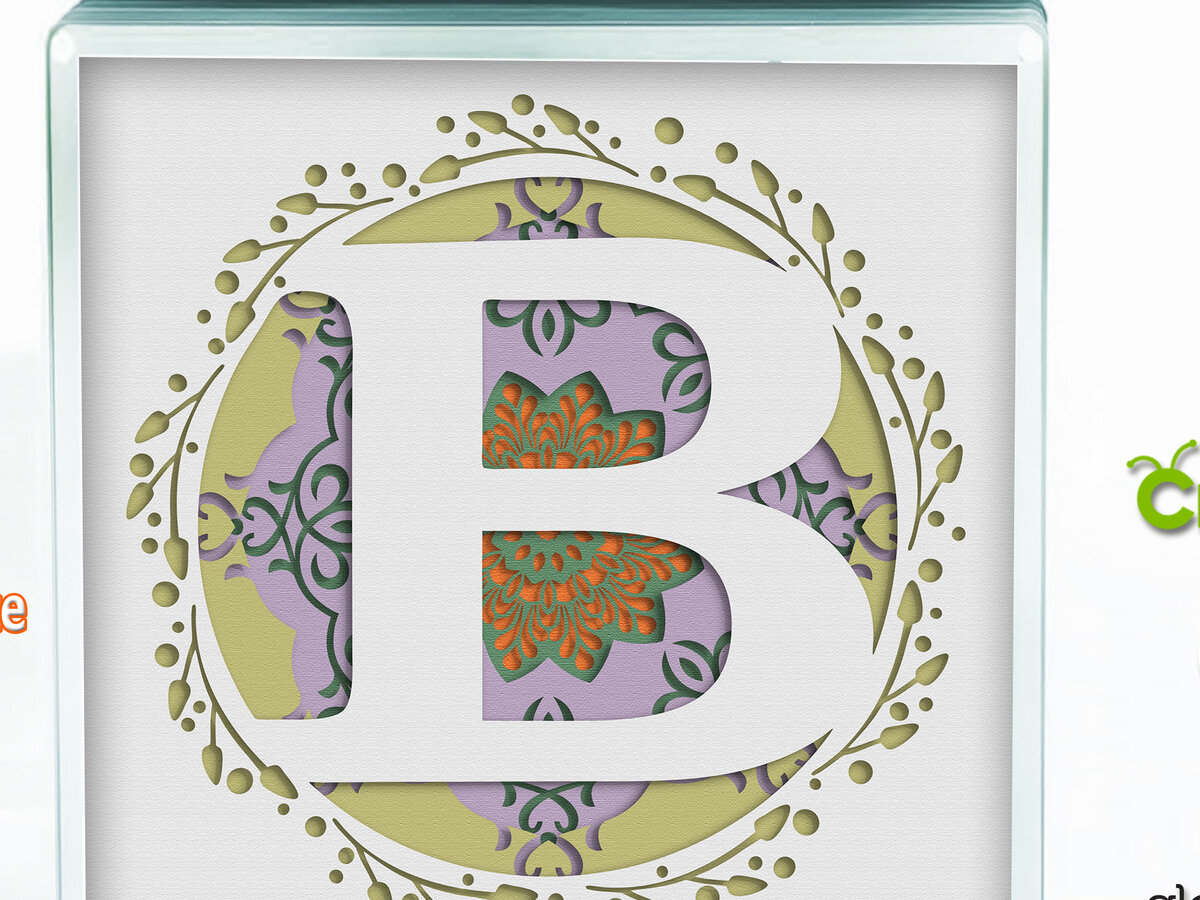 Σετ των 3 Intra απο ξύλο plywood 3mm-4mm πάχος 3D Shadow Box το Letter B Δίασταση 8x8 cm INTRAFABR-57436968